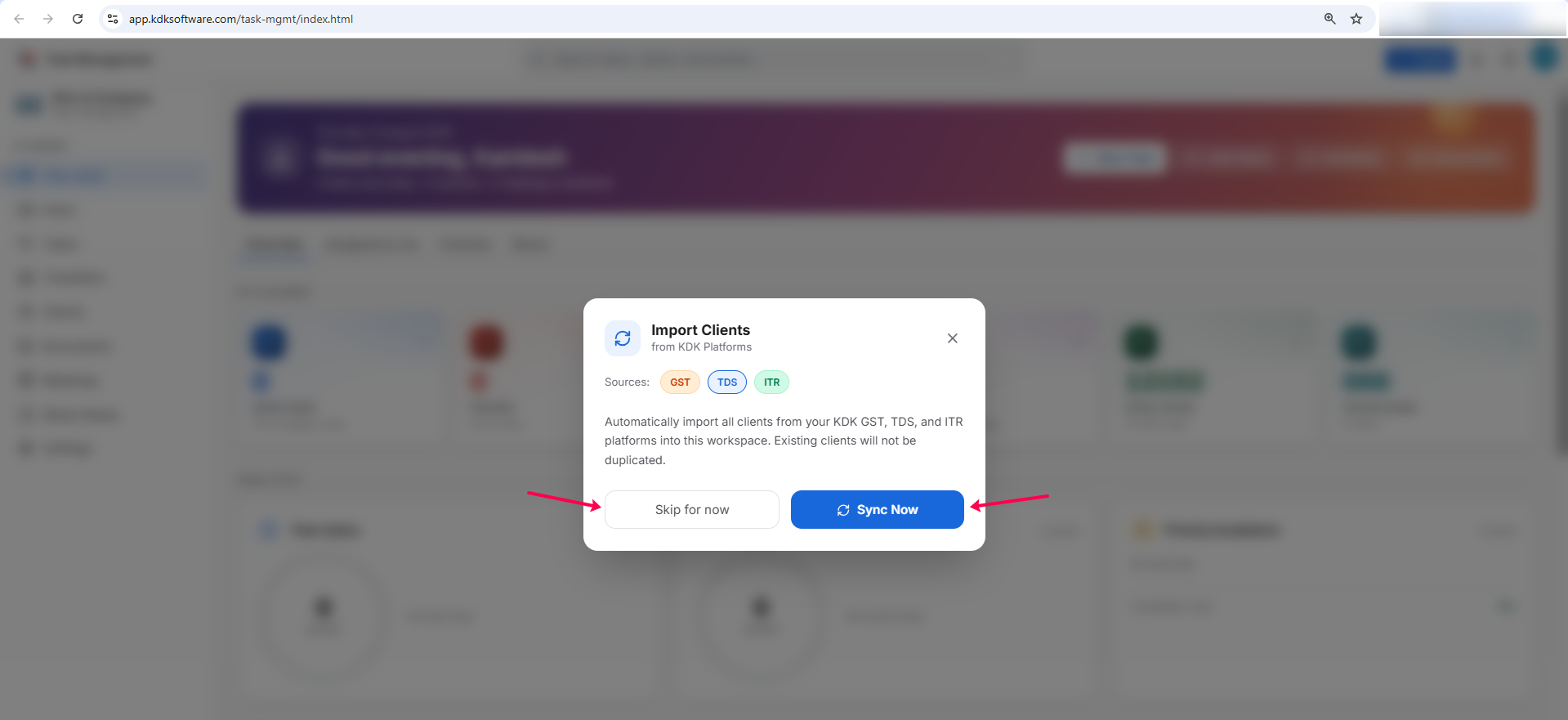 Importing Clients